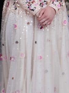 Beautiful custom Racquel gown for rent