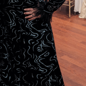 Black and green gown for sale