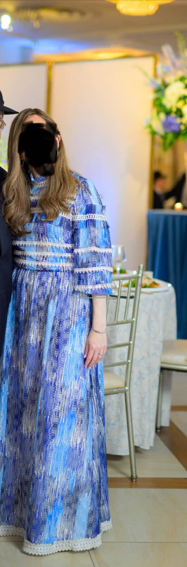 Elegant long lace dress