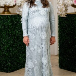 elegant, light blue, blue, maternity, mother of the bride, sister of the bride