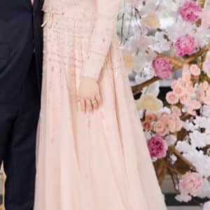 Early Maternity Custom Silouette Blush/pink Gown