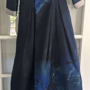 St John Ombre Black and Blue gown for Sale