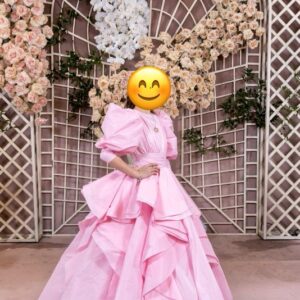 Beautiful custom pink gown for sale