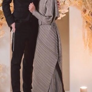 Stunning Custom- made Silver Gown