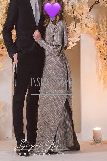 Stunning Custom- made Silver Gown