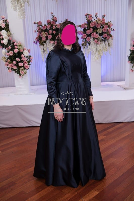 Elegant custom navy sister of the bride gown