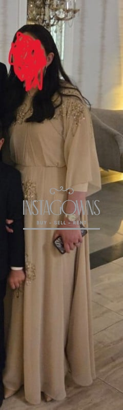 Elegant Neutral color gown for sale