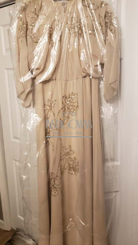 Elegant Neutral color gown for sale
