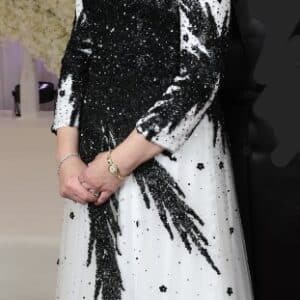 Elegant, slenderizing, custom beaded gown