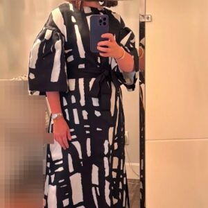 Elegant max mara black and white  gown for sale