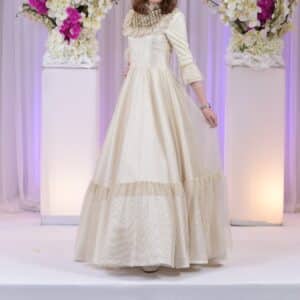 Elegant Champagne Gown, Sister of the Bride.