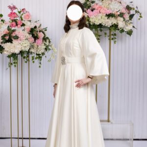 Modern and sophisticated designer mother of the bride ivory gown for sale