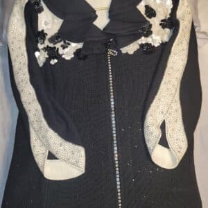 Floral Beaded Tiffany Knit Two Piece