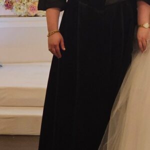 Custom Black Velvet Gown