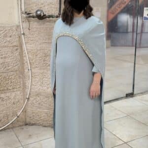 Couture light blue maternity gown