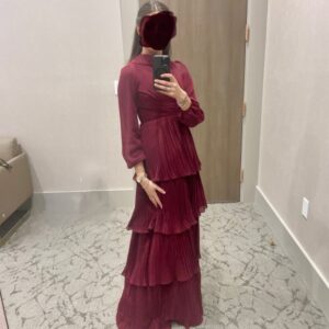 stunning custom made Burgandy gown for sale