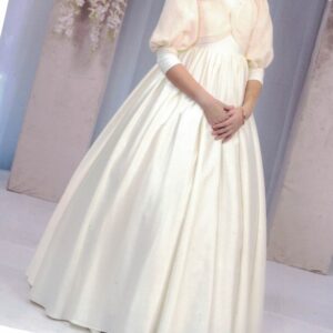 Understated elegance Zissy Bar Horin ivory  pre-teen gown for sale