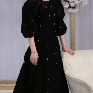 Black Beauty Rhinestone Gown