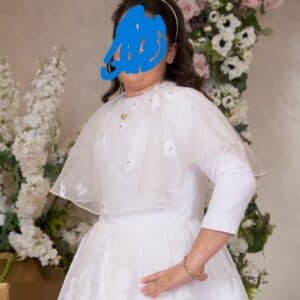 Custom White Organza Gown