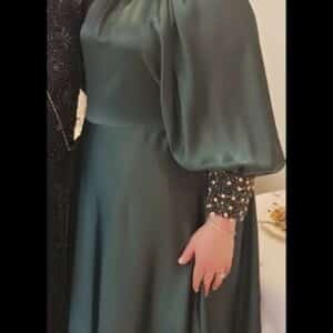 Plus size green Isabel Sanchis gown for sale