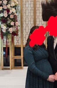 Custom Emerald Maternity Gown for Sale