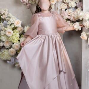Beautiful Custom Pink Silk Children’s Gown silk gown for sale