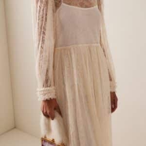 Gorgeous Ulla Johnson lace long cream dress/ gown
