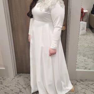 Beautiful off white gown for sale.