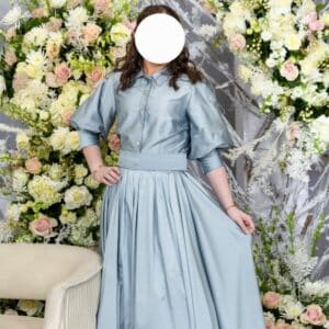 Magnificent blue 2 piece taffeta gown size 2/4/6