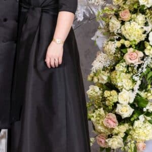 Magnificent taffeta black Teri Jon shirt dress size 16/18