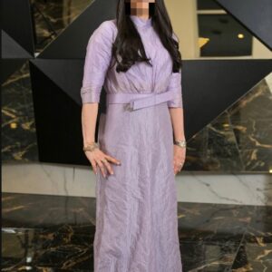 Lilia Stogova elegant lavender gown