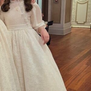 Beautiful off white lace Bar Horin gowns for sale