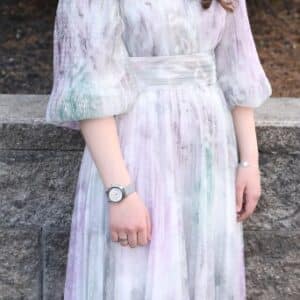 Beautiful multi colored summer gown for sister of the bride for sale