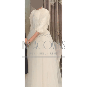 Tunza Tulle STUNNING cream lace girls gowns