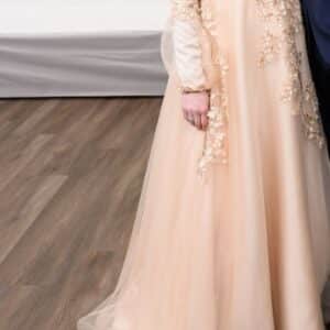 Slenderizing Peachy-Pink Maternity Gown for Sale/Rent