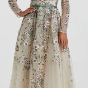 Pretty Mac duggal ivory green
