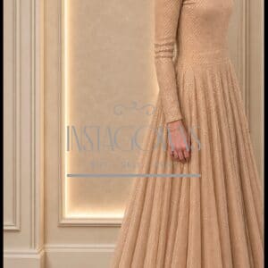 Beautiful Champagne Designer Gown For Sale/Rent