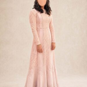 Miri's Pink Sister of the bride gown with lace for sale