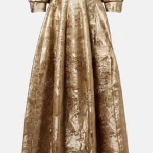 Simkhai Designer Jacquard Gold Gown for Sale