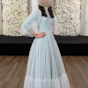 Custom Exquisite sage green gown for sale