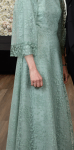 Elegant mother of the bride sage green gown