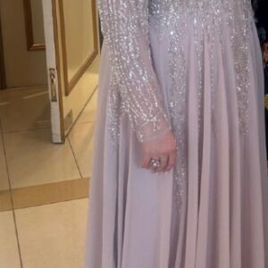 Pink Beaded Mac Duggal gown for Sale