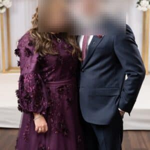 Elegant purple gown