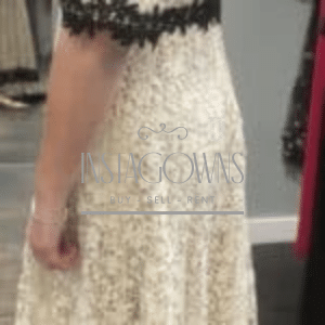 Elegant Cream and White Gown for Rent or Sale