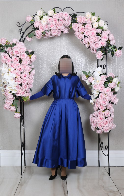 Royal blue sister of bride elegant dress